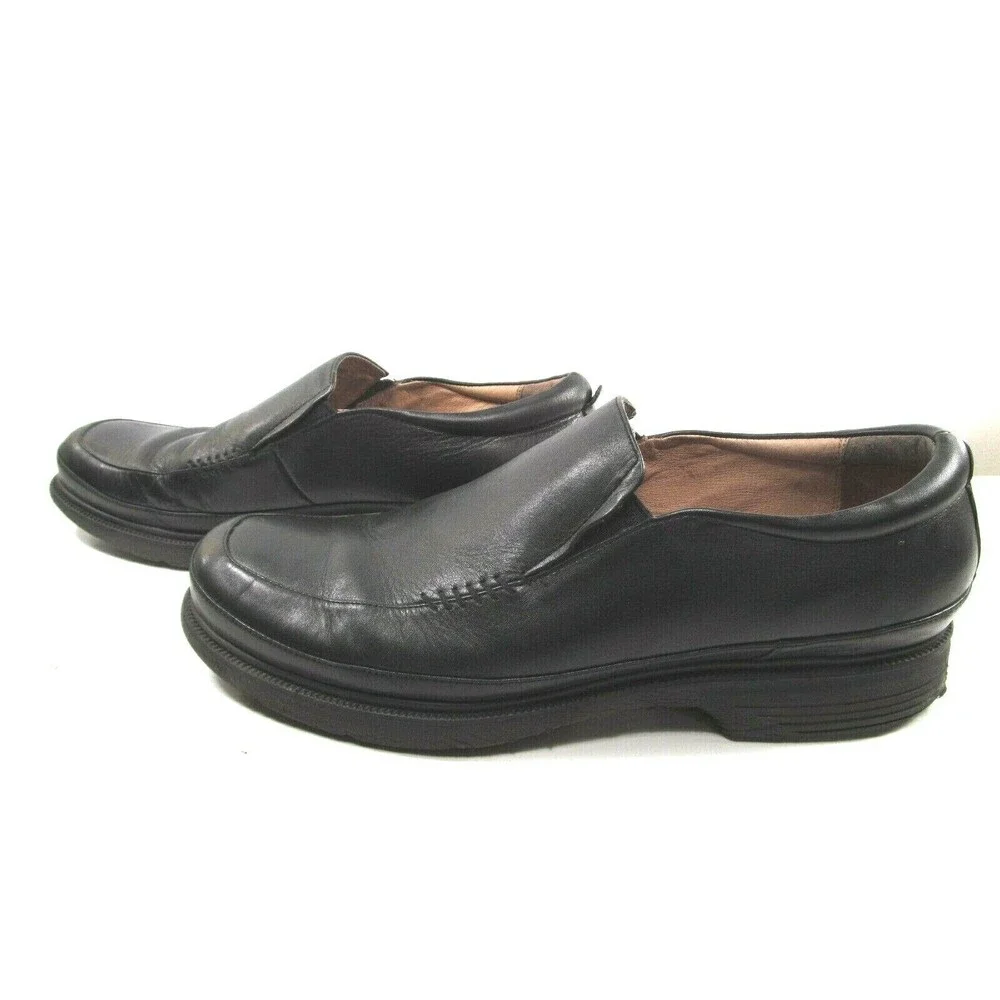 Abeo Bio System Linwood Black Leather Loafers Mens Size US 11